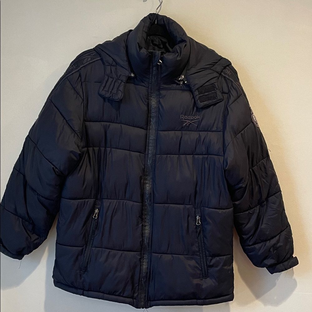 Reebok Women’s Black Hooded Puffer Jacket